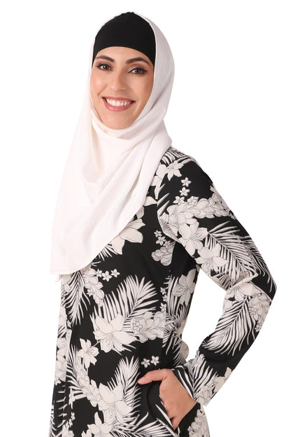 Printed Crepe Abaya AYP-446