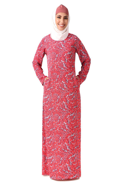 Printed Crepe Abaya AYP-447