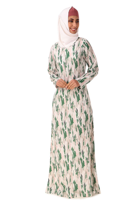 Printed Crepe Abaya AYP-451