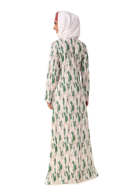 Printed Crepe Abaya AYP-451