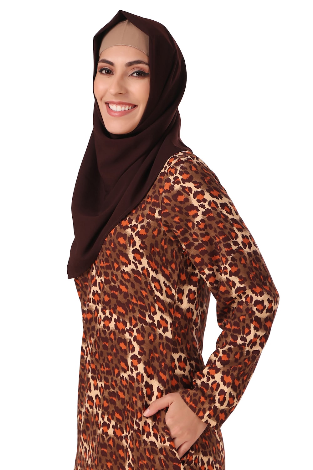 Printed Crepe Abaya AYP-458