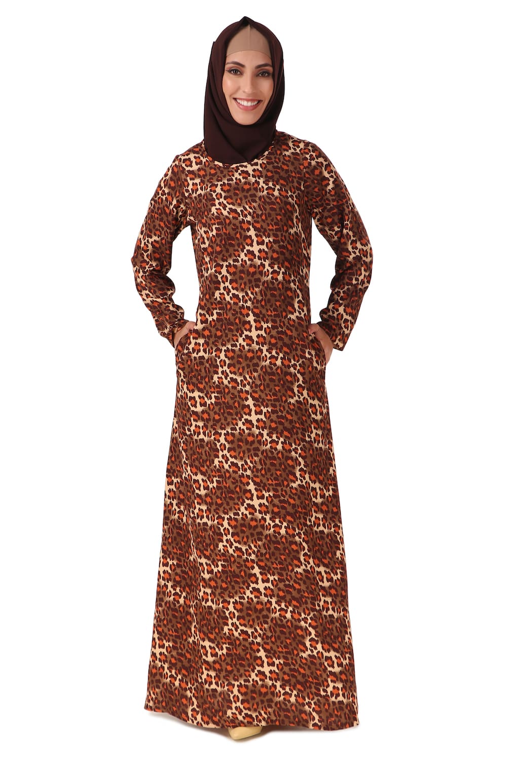 Printed Crepe Abaya AYP-458
