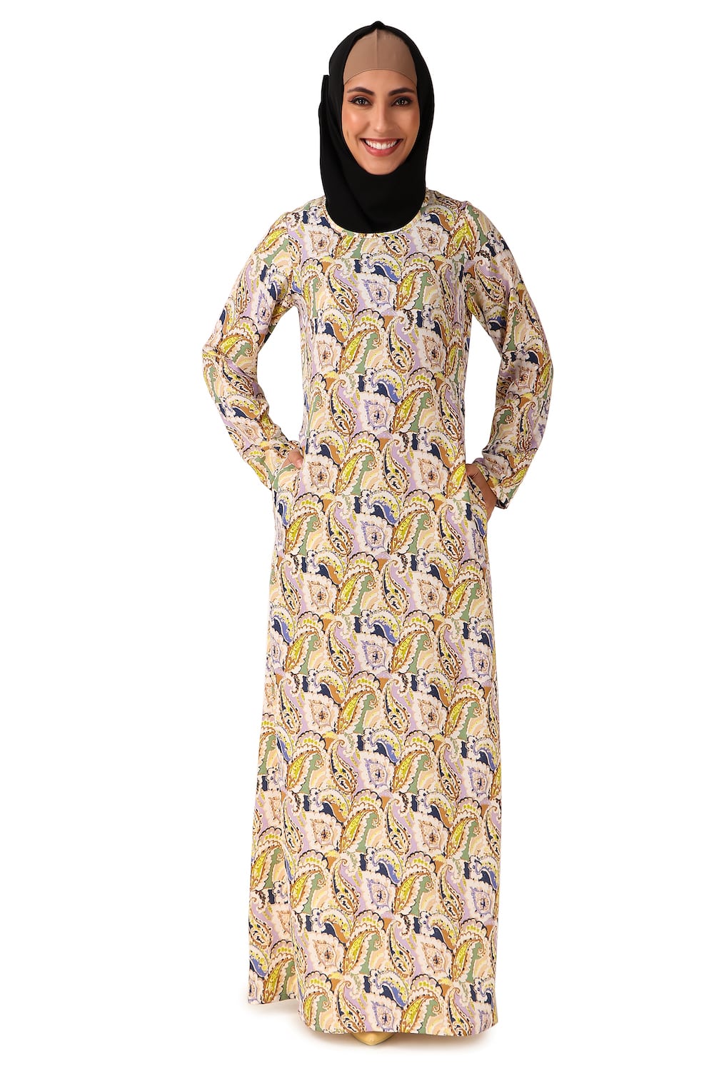 Printed Crepe Abaya AYP-461