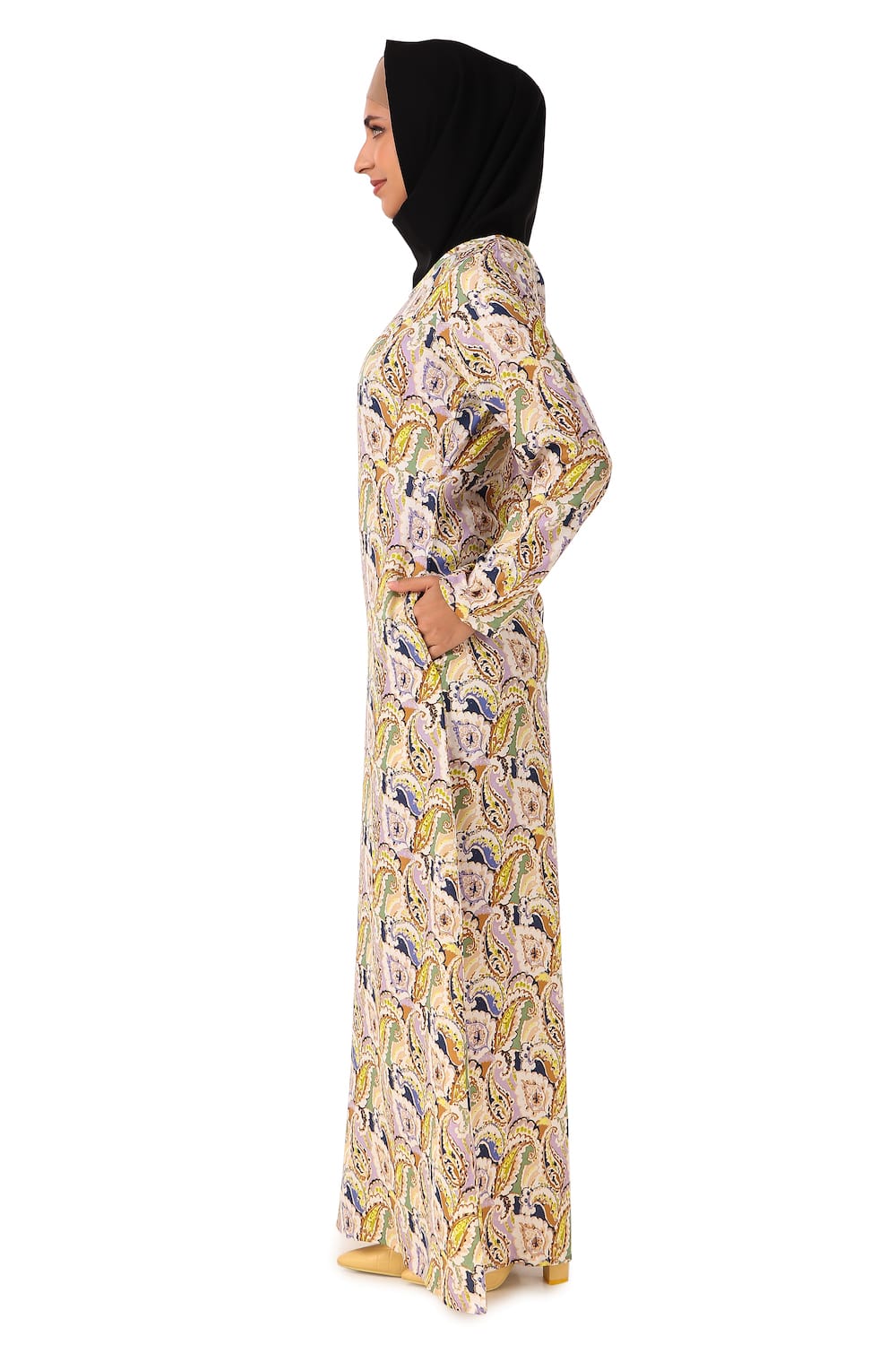 Printed Crepe Abaya AYP-461