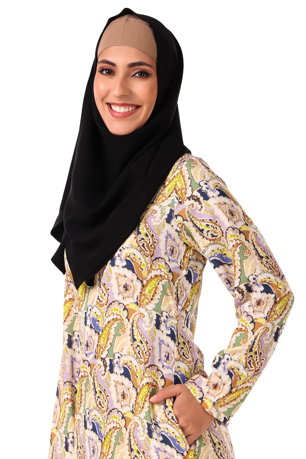 Printed Crepe Abaya AYP-461