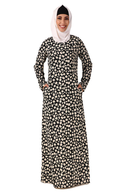 Printed Crepe Abaya AYP-463