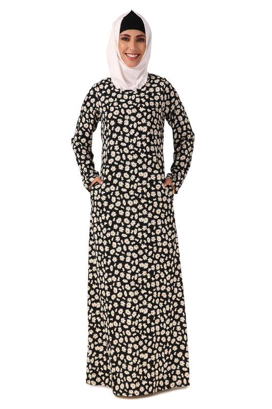 Printed Crepe Abaya AYP-463