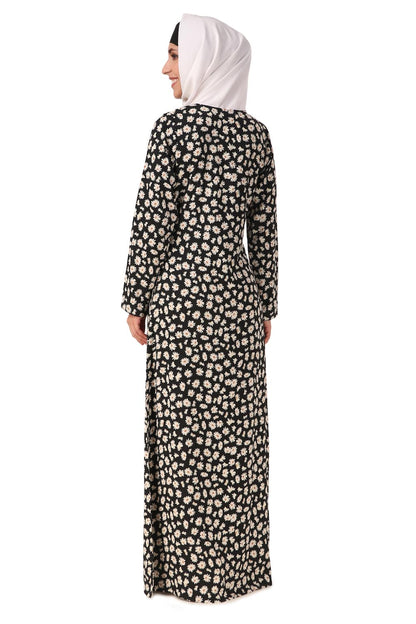 Printed Crepe Abaya AYP-463