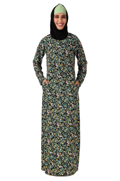 Printed Crepe Abaya AYP-464