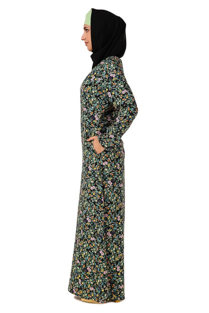Printed Crepe Abaya AYP-464