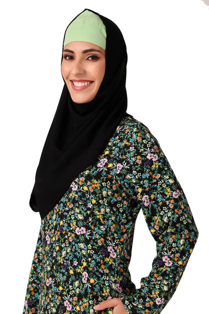 Printed Crepe Abaya AYP-464