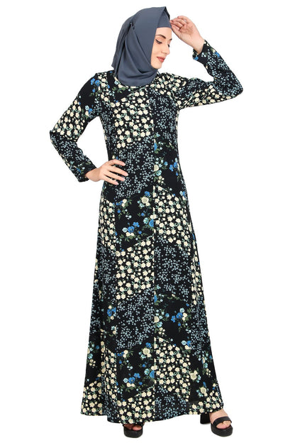 Printed Crepe Abaya AYP-468