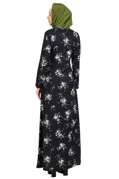 Printed Crepe Abaya AYP-471