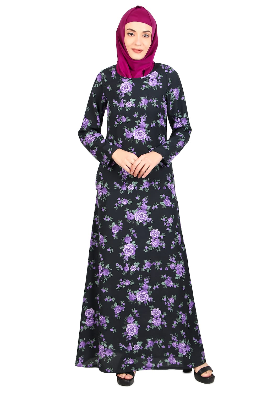 Printed Crepe Abaya AYP-472