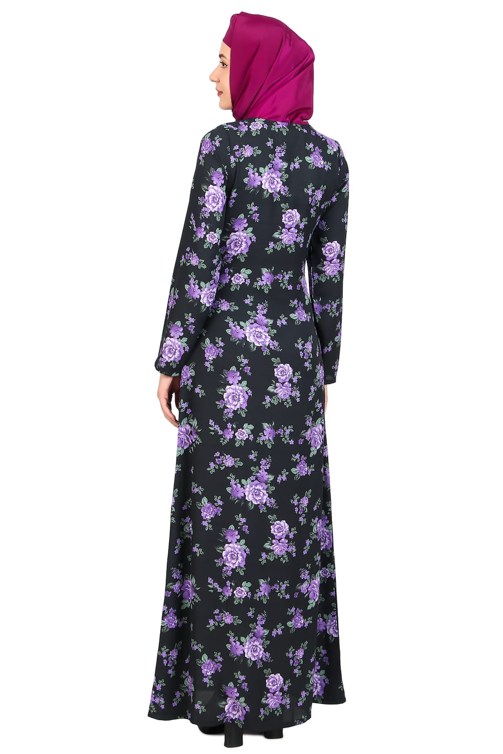 Printed Crepe Abaya AYP-472