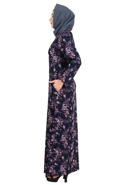 Printed Crepe Abaya AYP-477