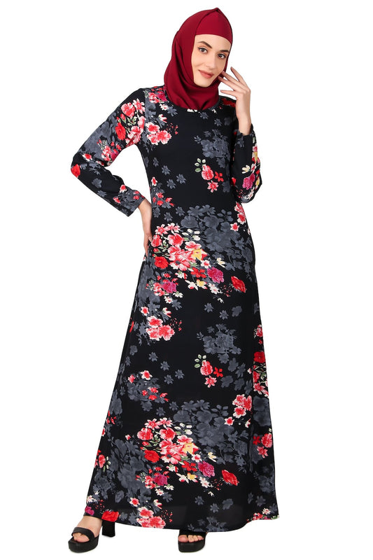 Printed Crepe Abaya AYP-479