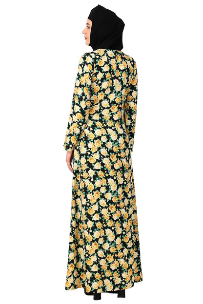 Printed Crepe Abaya AYP-480