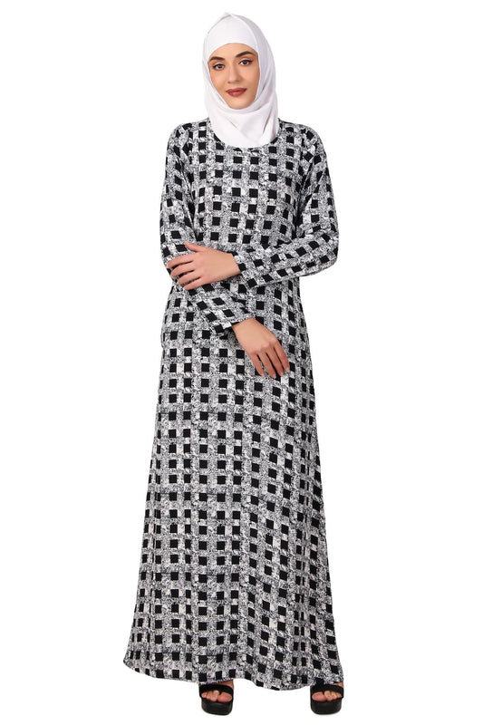 Printed Crepe Abaya AYP-482
