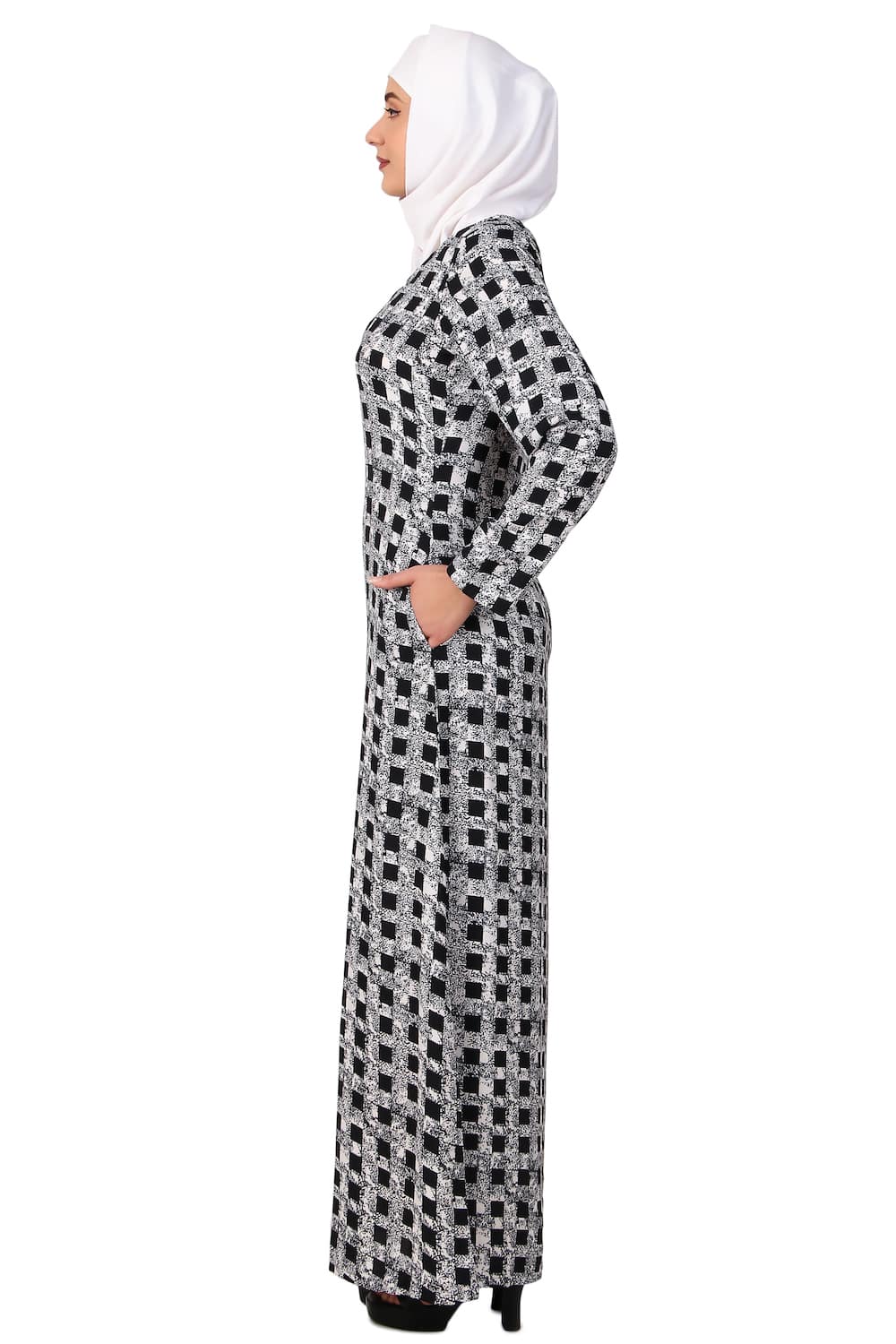 Printed Crepe Abaya AYP-482