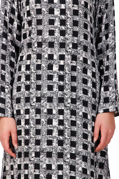 Printed Crepe Abaya AYP-482