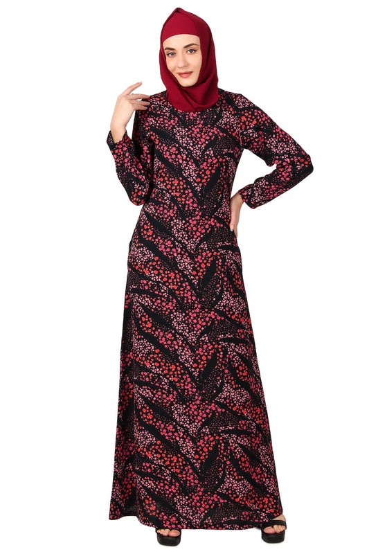 Printed Crepe Abaya AYP-483