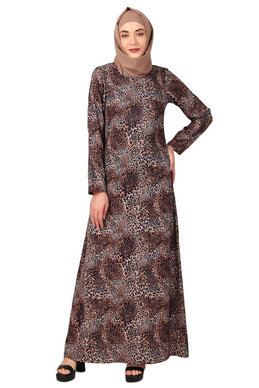 Printed Crepe Abaya AYP-487
