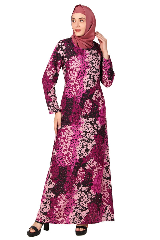 Printed Crepe Abaya AYP-489