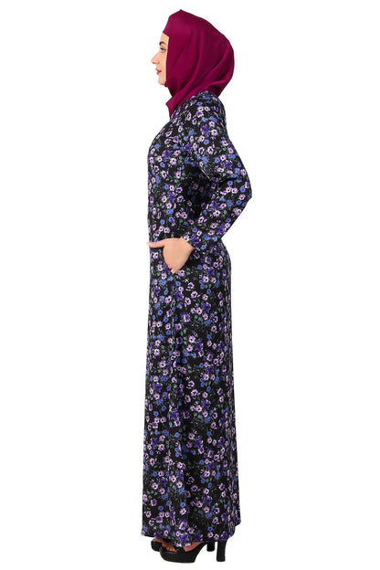 Printed Crepe Abaya AYP-490