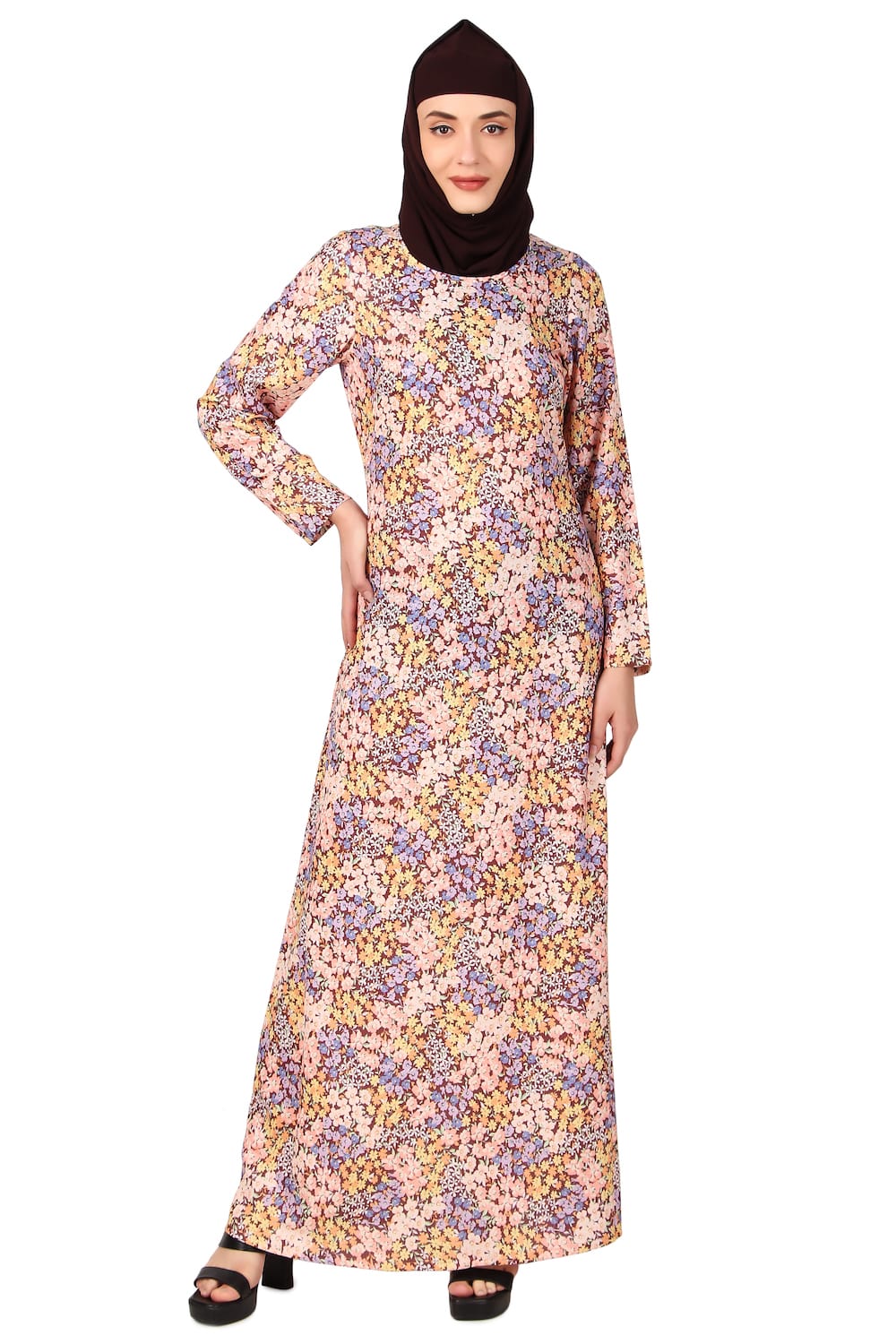 Printed Crepe Abaya AYP-491