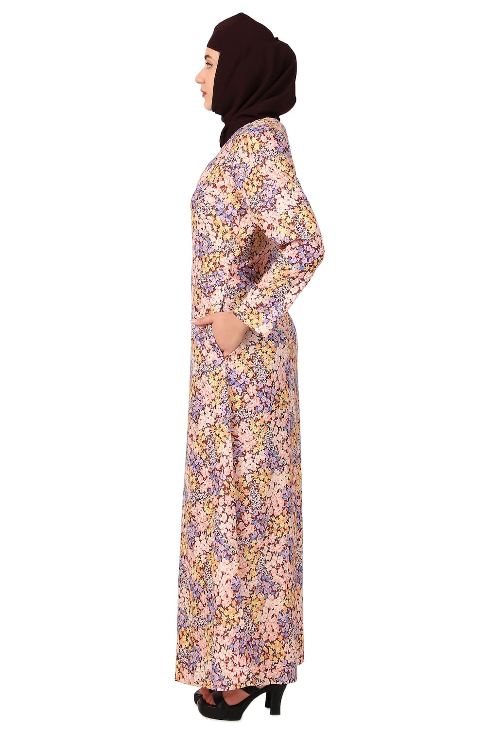 Printed Crepe Abaya AYP-491