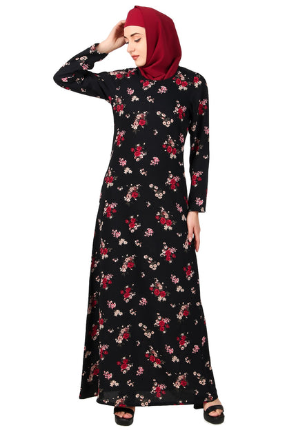 Printed Crepe Abaya AYP-492