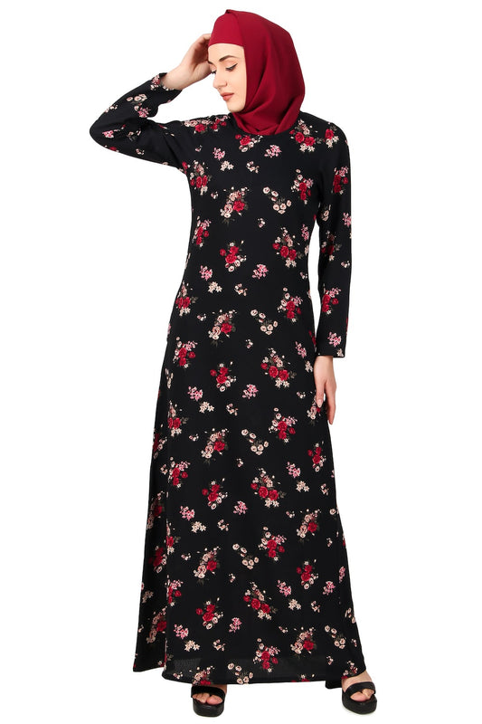 Printed Crepe Abaya AYP-492