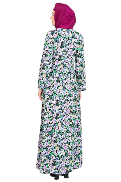 Printed Crepe Abaya AYP-494