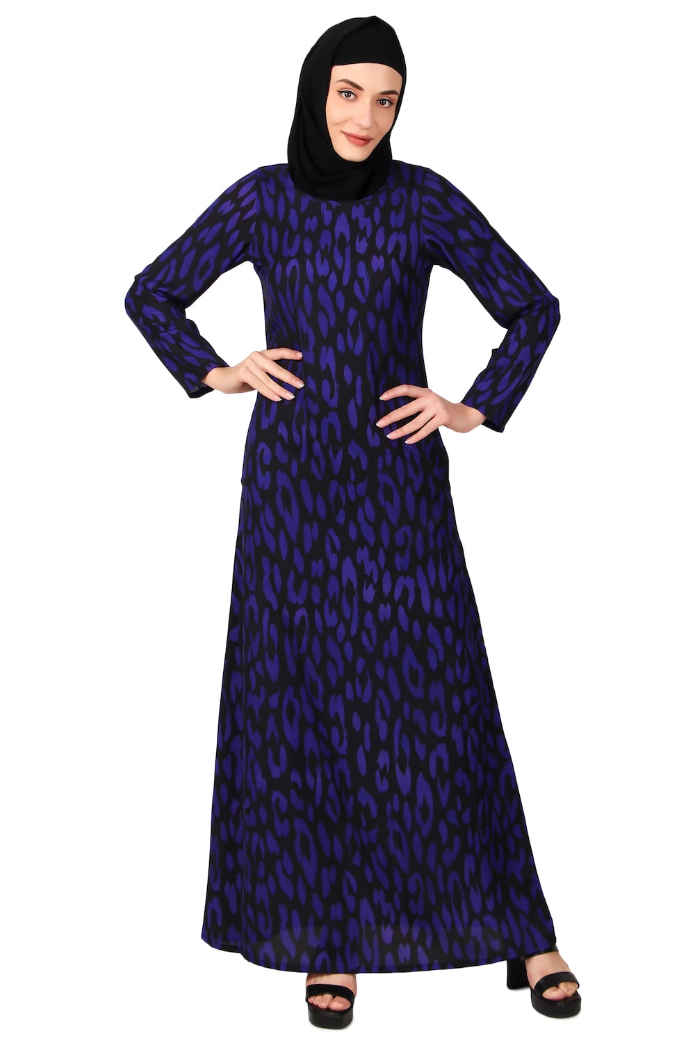 Printed Crepe Abaya AYP-495