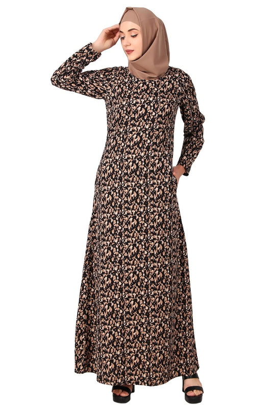 Printed Crepe Abaya AYP-498