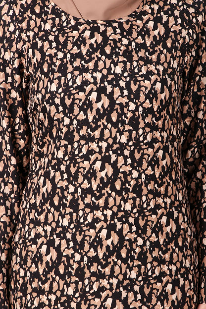 Printed Crepe Abaya AYP-498