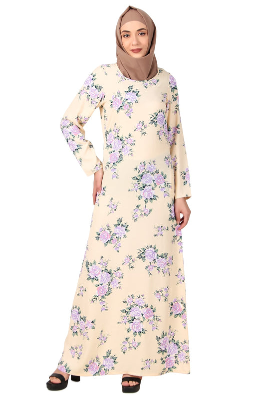 Printed Crepe Abaya AYP-500