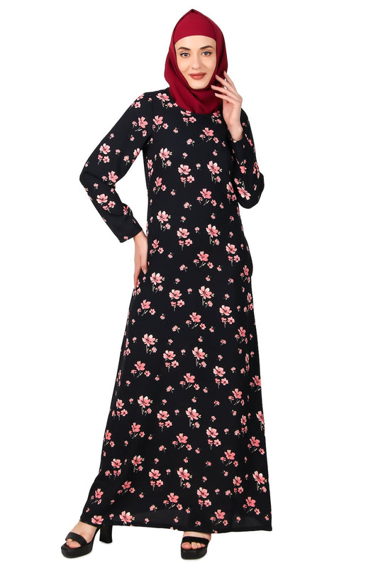Printed Crepe Abaya AYP-501
