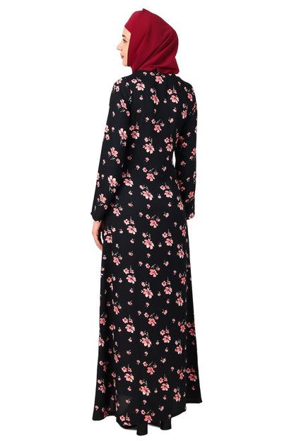Printed Crepe Abaya AYP-501