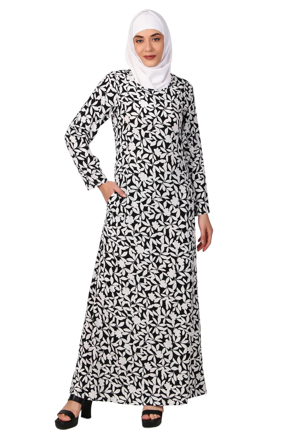 Printed Crepe Abaya AYP-502