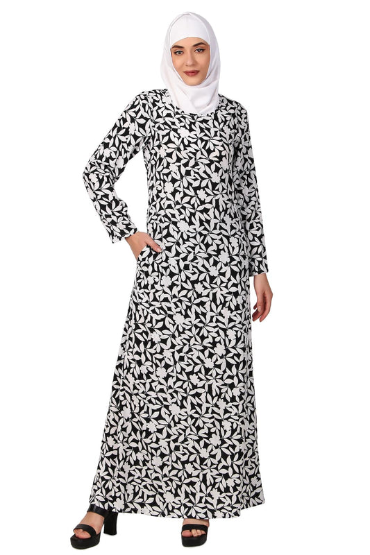 Printed Crepe Abaya AYP-502