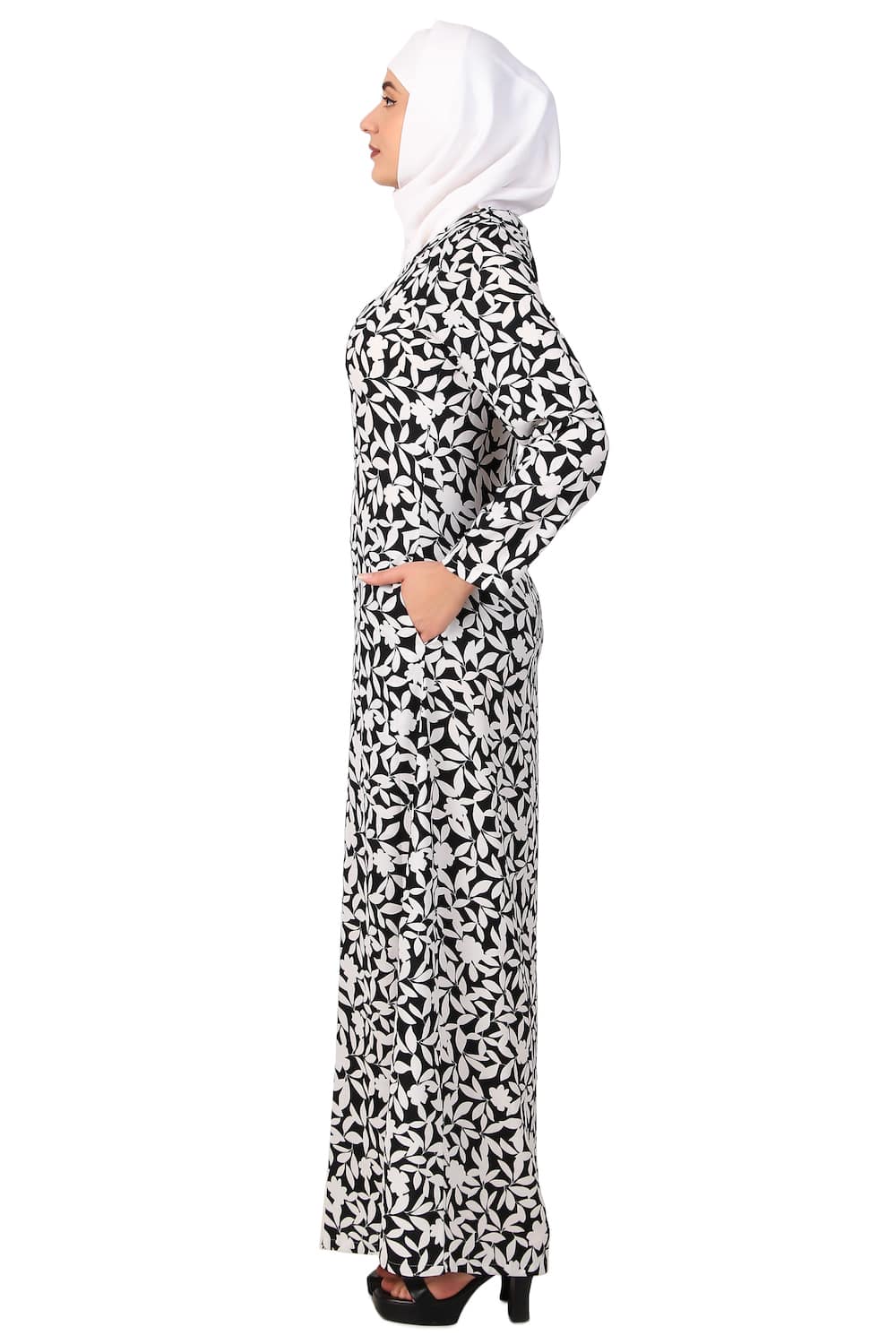 Printed Crepe Abaya AYP-502