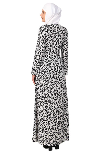 Printed Crepe Abaya AYP-502