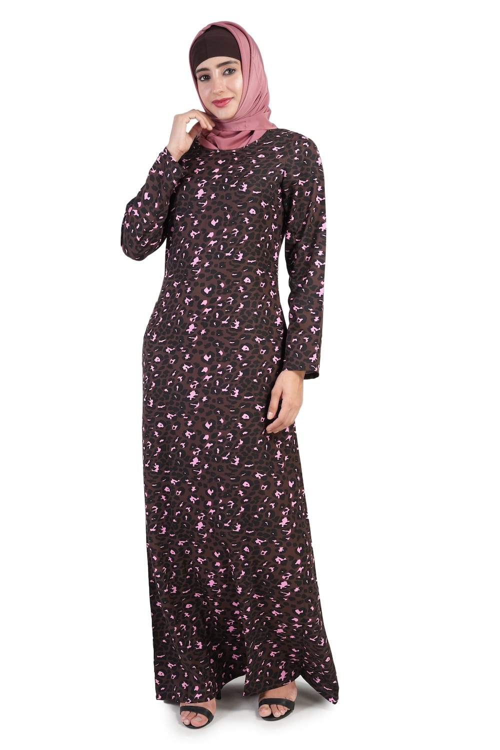 Printed Crepe Abaya AYP-505