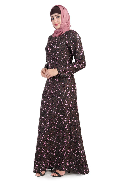 Printed Crepe Abaya AYP-505