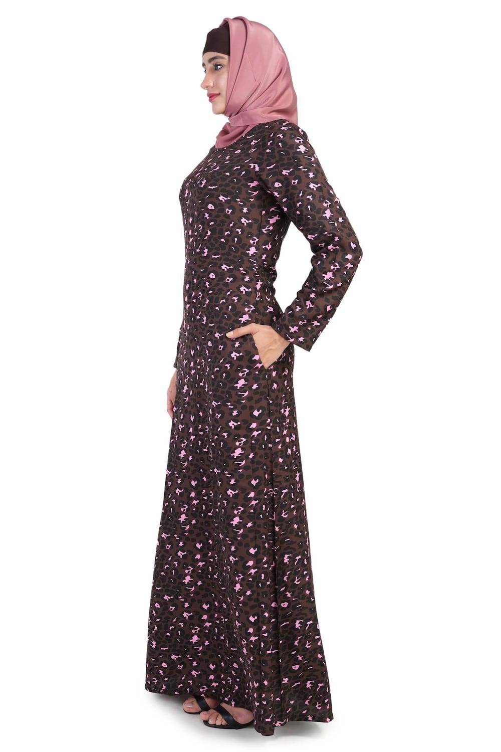 Printed Crepe Abaya AYP-505