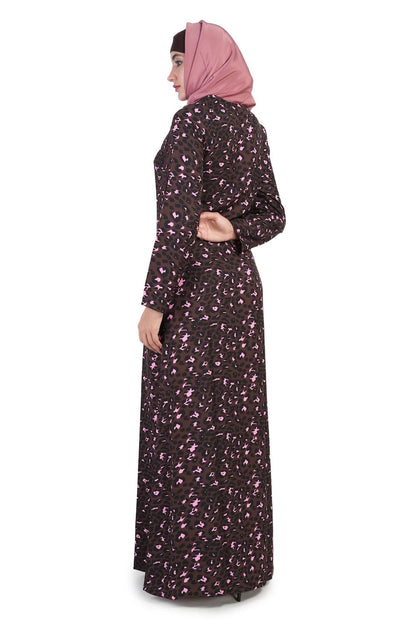 Printed Crepe Abaya AYP-505