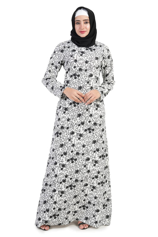 Printed Crepe Abaya AYP-508