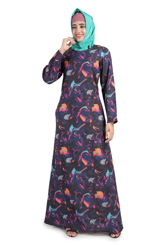Printed Crepe Abaya AYP-511